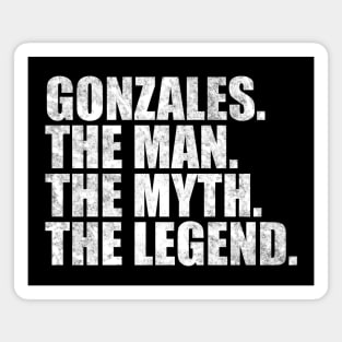 Gonzales Legend Gonzales Family name Gonzales last Name Gonzales Surname Gonzales Family Reunion Magnet